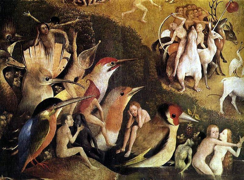 BOSCH, Hieronymus Garden of Earthly Delights tryptich centre panel China oil painting art